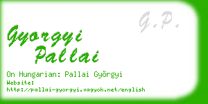 gyorgyi pallai business card
