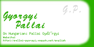 gyorgyi pallai business card